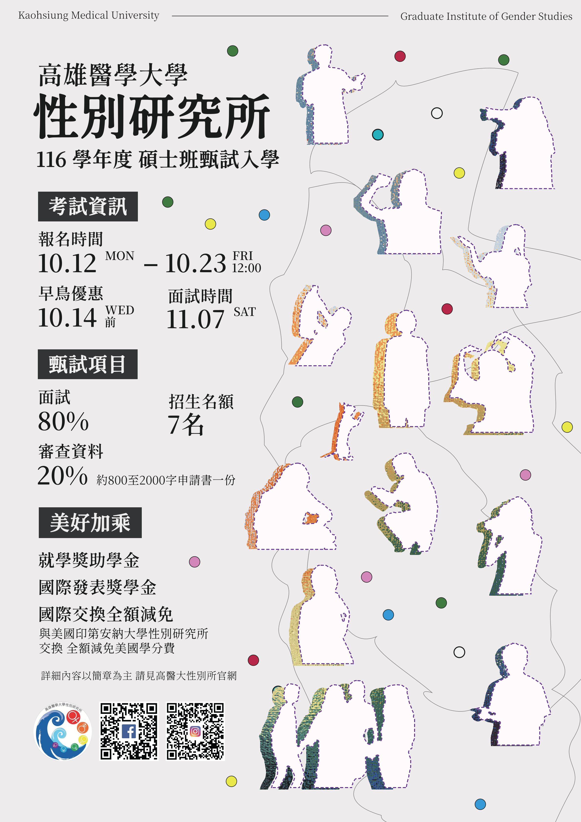 116性別所碩士班招生海報